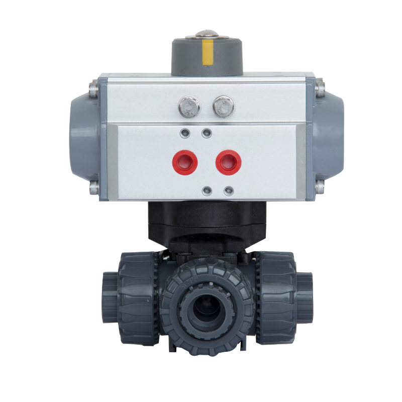 氣動(dòng)三通PVC球閥 氣動(dòng)三通PVC球閥